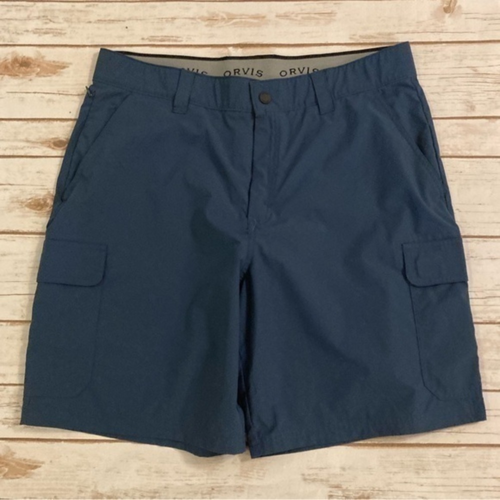 Orvis Men’s Blue Chino Cargo Shorts Size 36